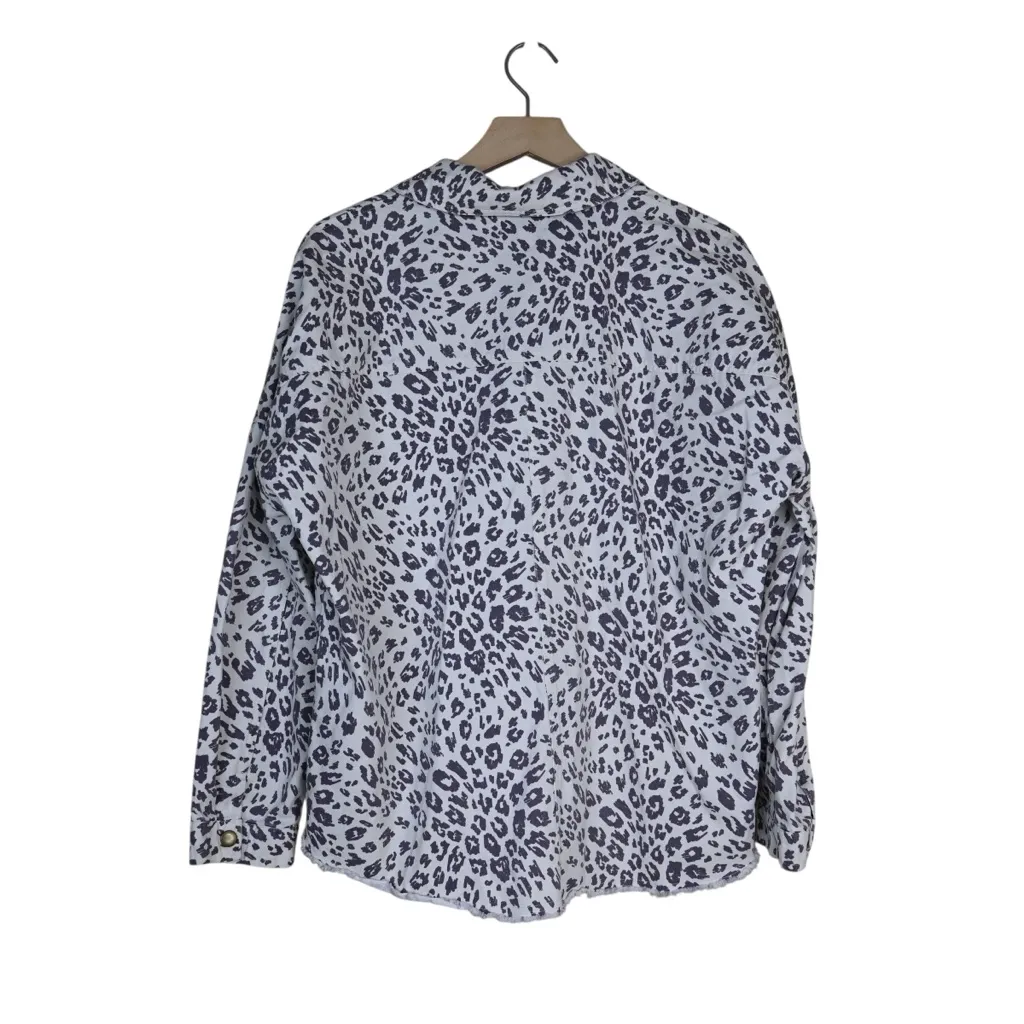 Mud Pie  Women's S Cream Leopard Sterling Shacket - Image 2