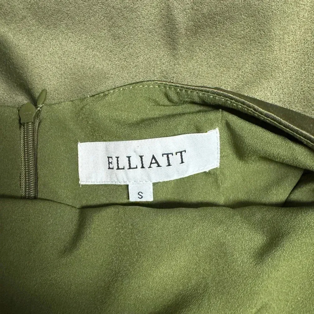 NWOT $148 ELLIATT Camo Olive Green Halter Dress - Asymmetric Cocktail Mini Dress - Image 11