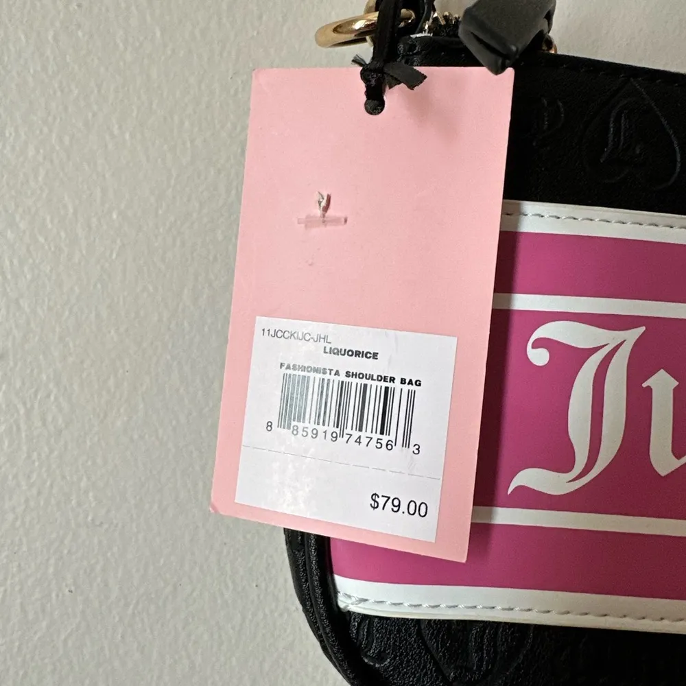 Juicy Couture Fashionista Shoulder Bag New Viral Black And Pink NWT - Image 2