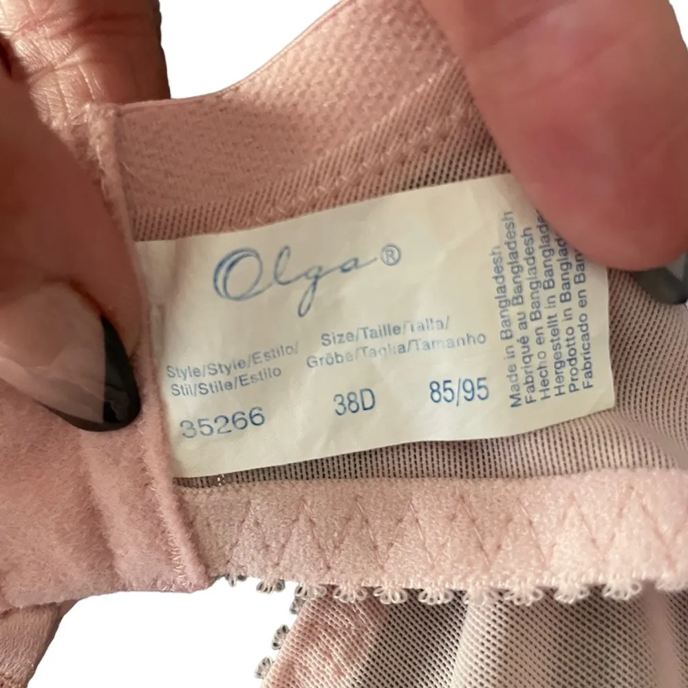 Olga Vintage Lace Bra Size‎ 38D Pink Size undefined - Image 5