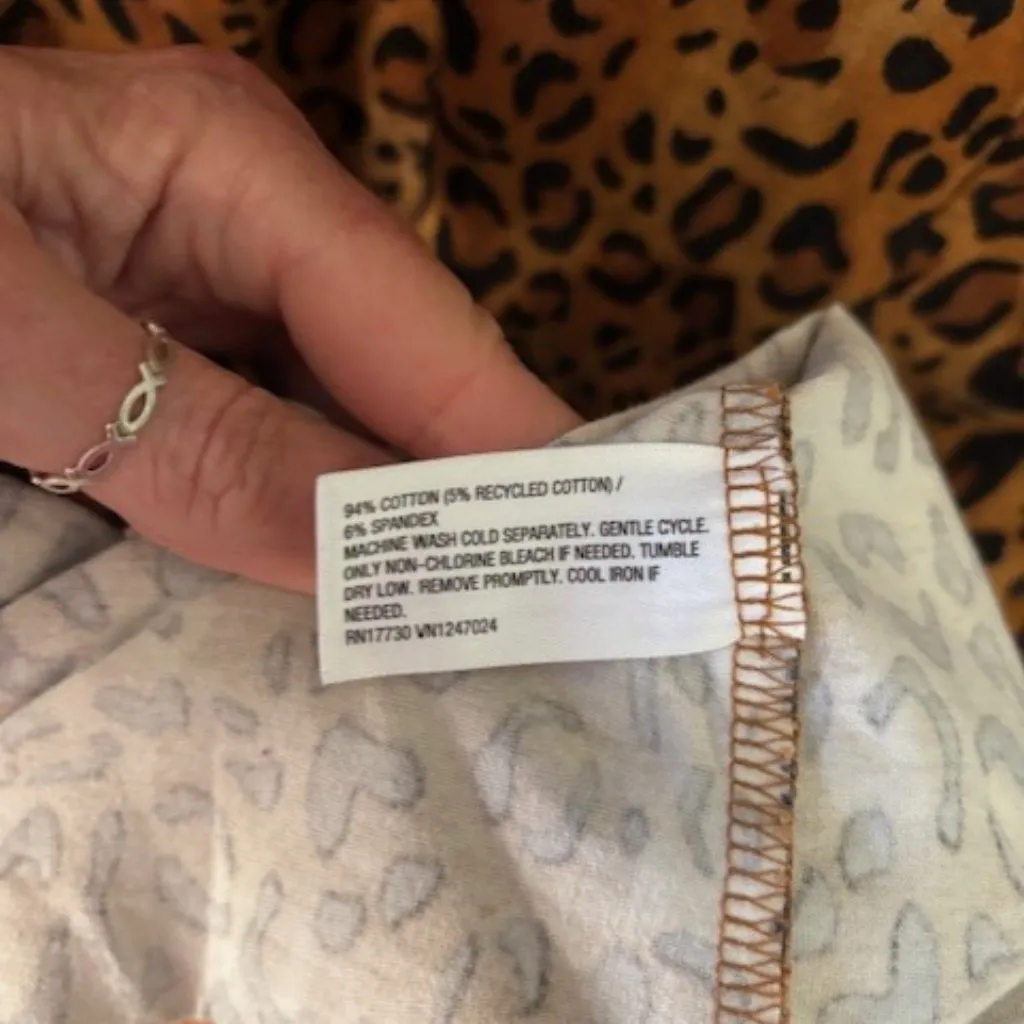 Ava & Viv Dress 4X Brown Black Leopard Animal Print V-Neck Stretch Casual Edgy - Image 6