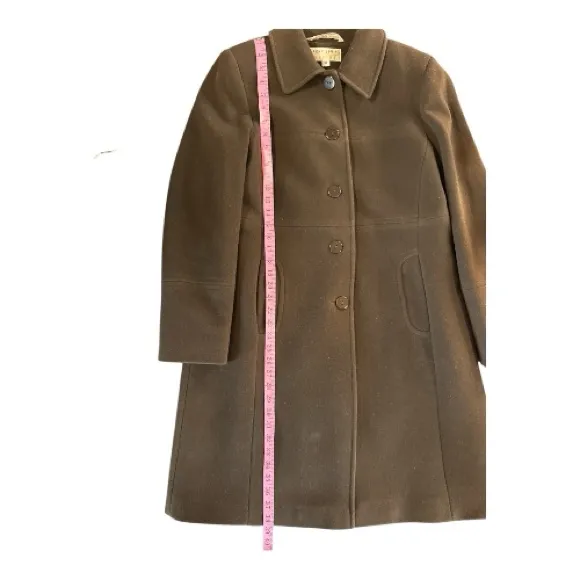 Elegant Black‎ Wool and Cashmere Blend Coat - Image 5