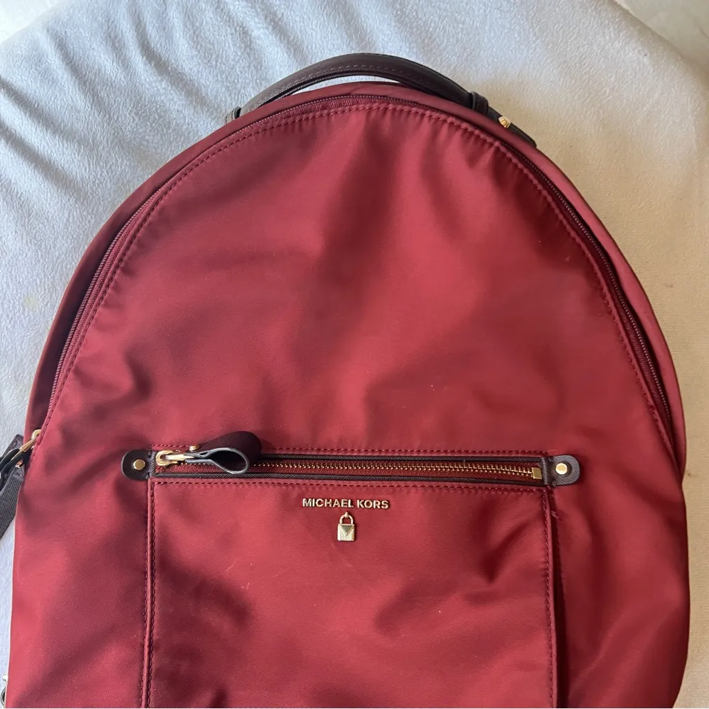 Michael Kors Red Backpack with leather  handle for unisex - Image 3