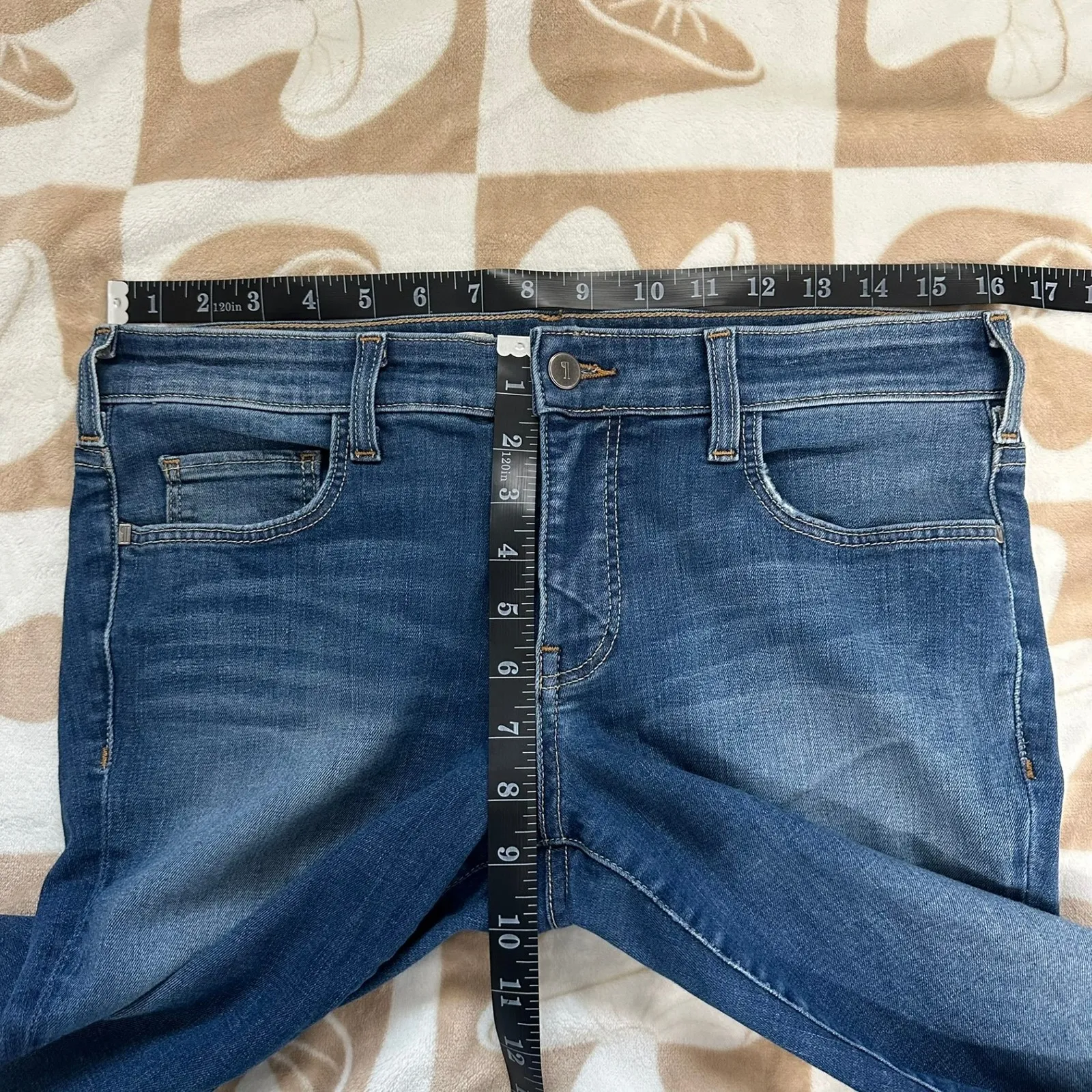 Anthropologie Pilcro Serif Slim Fit Jeans Mid Rise‎ Medium Wash Denim 30 - Image 7