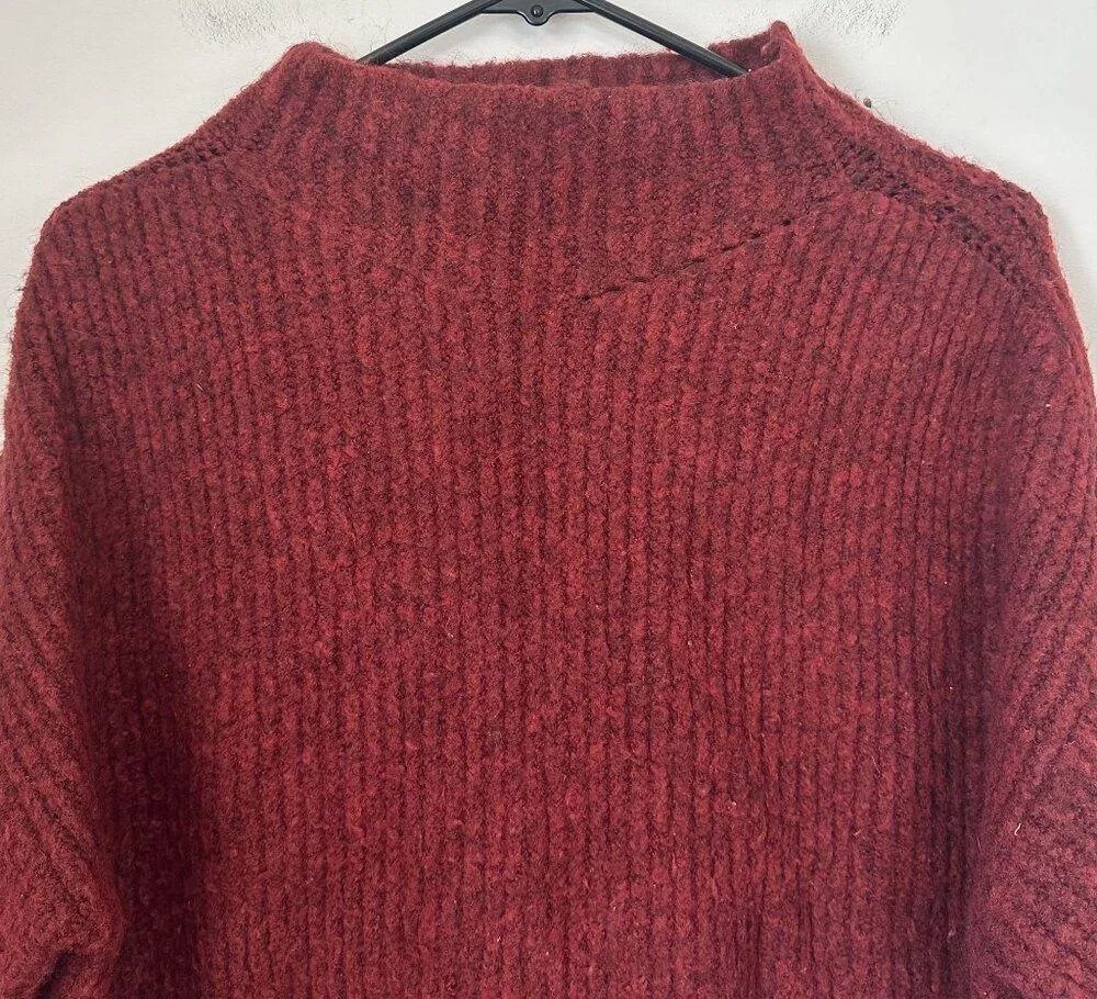 John + Jenn Burgundy Knit Sweater - Size: Small - Image 6
