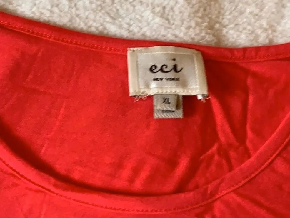 ECI Red Blouse NWT Xl  - Image 2