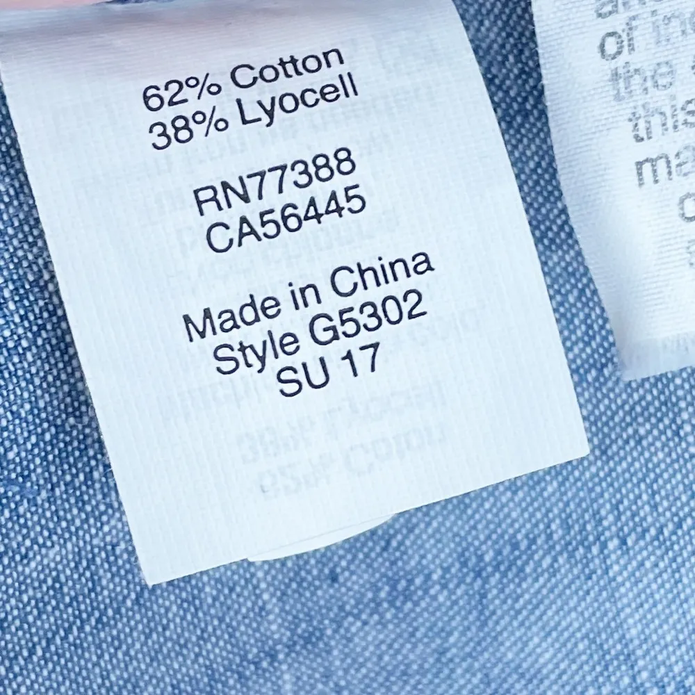 Madewell Blue Denim Drop Hem Mini Shirt Dress in Abbot Wash G5302 Size XXS - Image 12