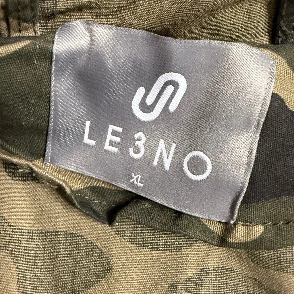 LE3NO Camouflage Sleeveless Utility Vest Green Size XL - Image 2