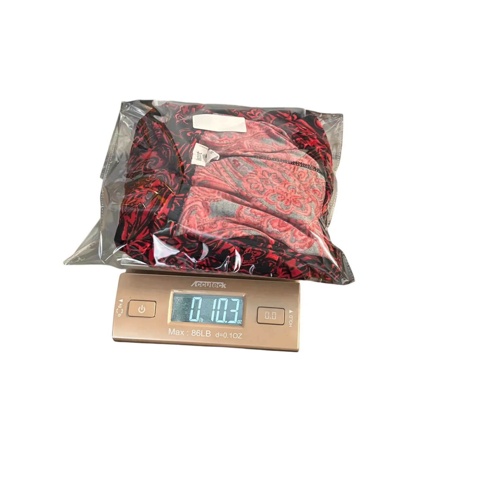 Westport Woman Plus Size 3X Red Black Paisley Print V Neck Long Sleeve Tunic Top - Image 9