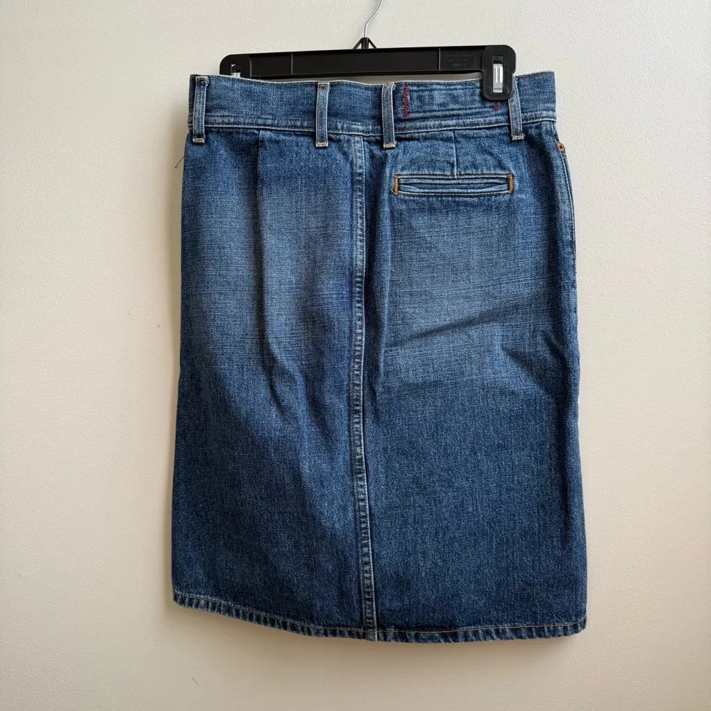 Guess Knee Length Denim Skirt Cotton Jean Size 6 - Image 3