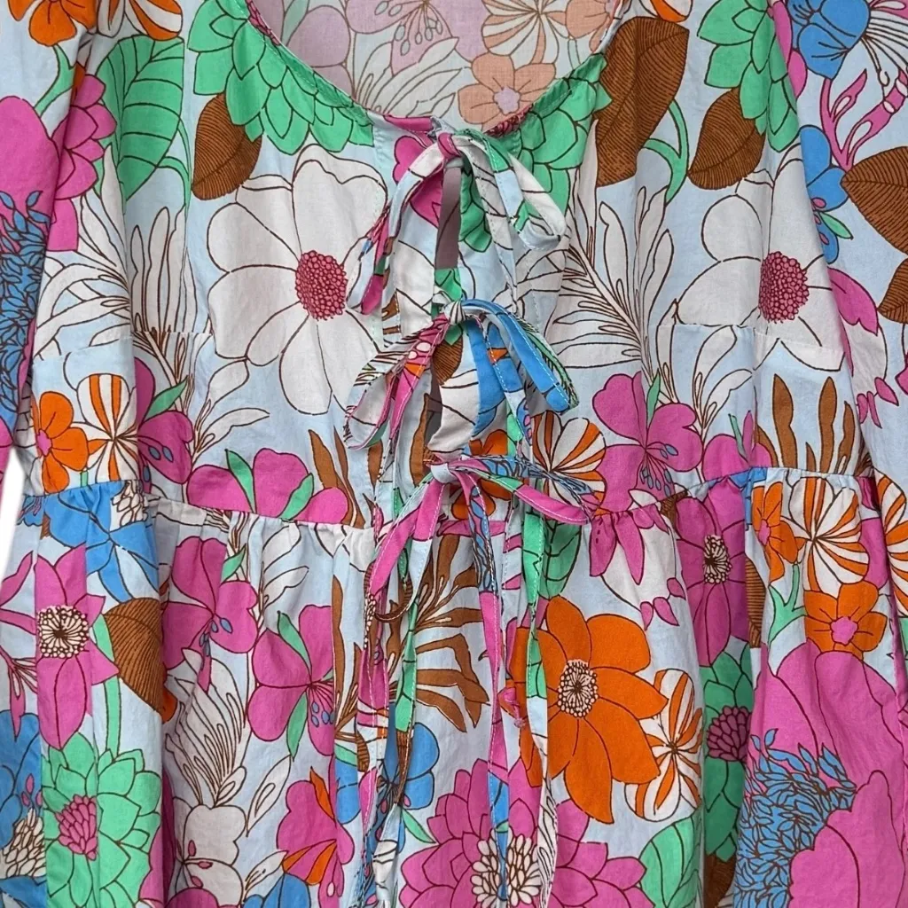 Tuckernuck Wild Rhapsody Baskin Tie Top Sz‎ S - Image 3