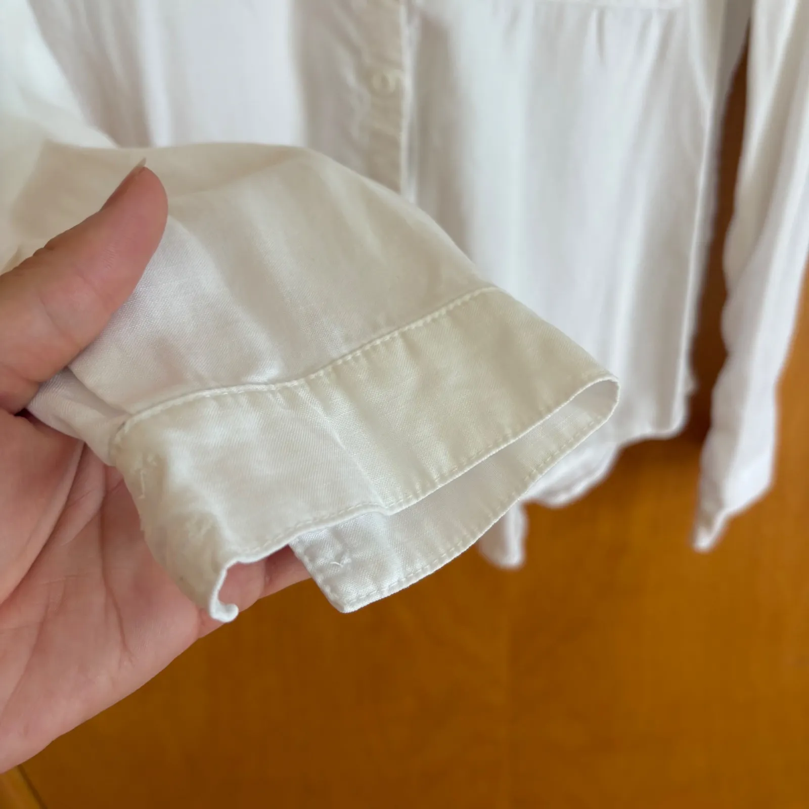 Cloth & Stone White‎ Button Down Long Sleeve Shirt Womens Top Blouse Medium - Image 3