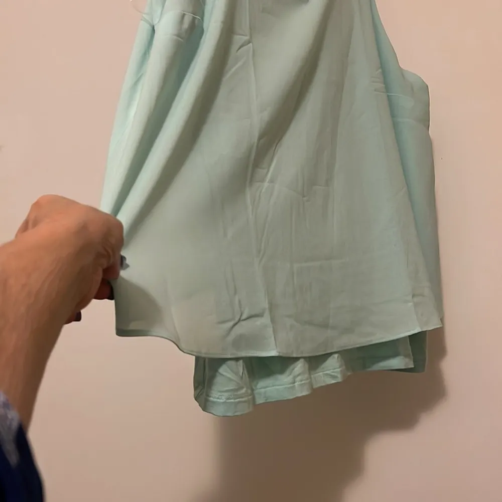 NWT Bar III Mint Green Chiffon Overlay Blouse See Back - Image 3