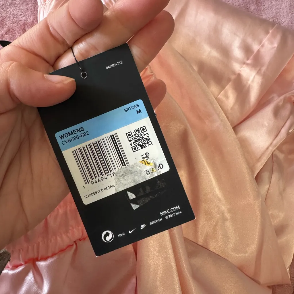 Nike Women's Light Pink Track Pants - Image 5