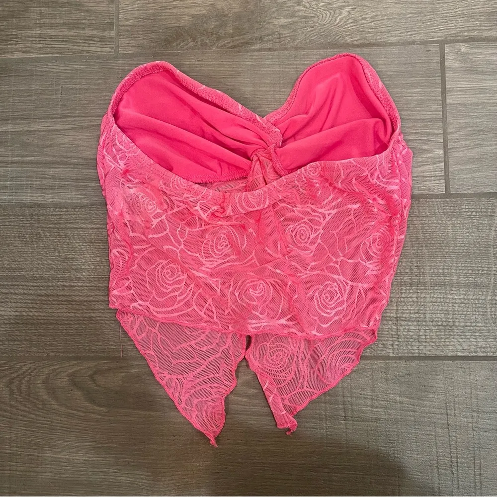 Shein Twist Front Lace Tube Top - Image 3