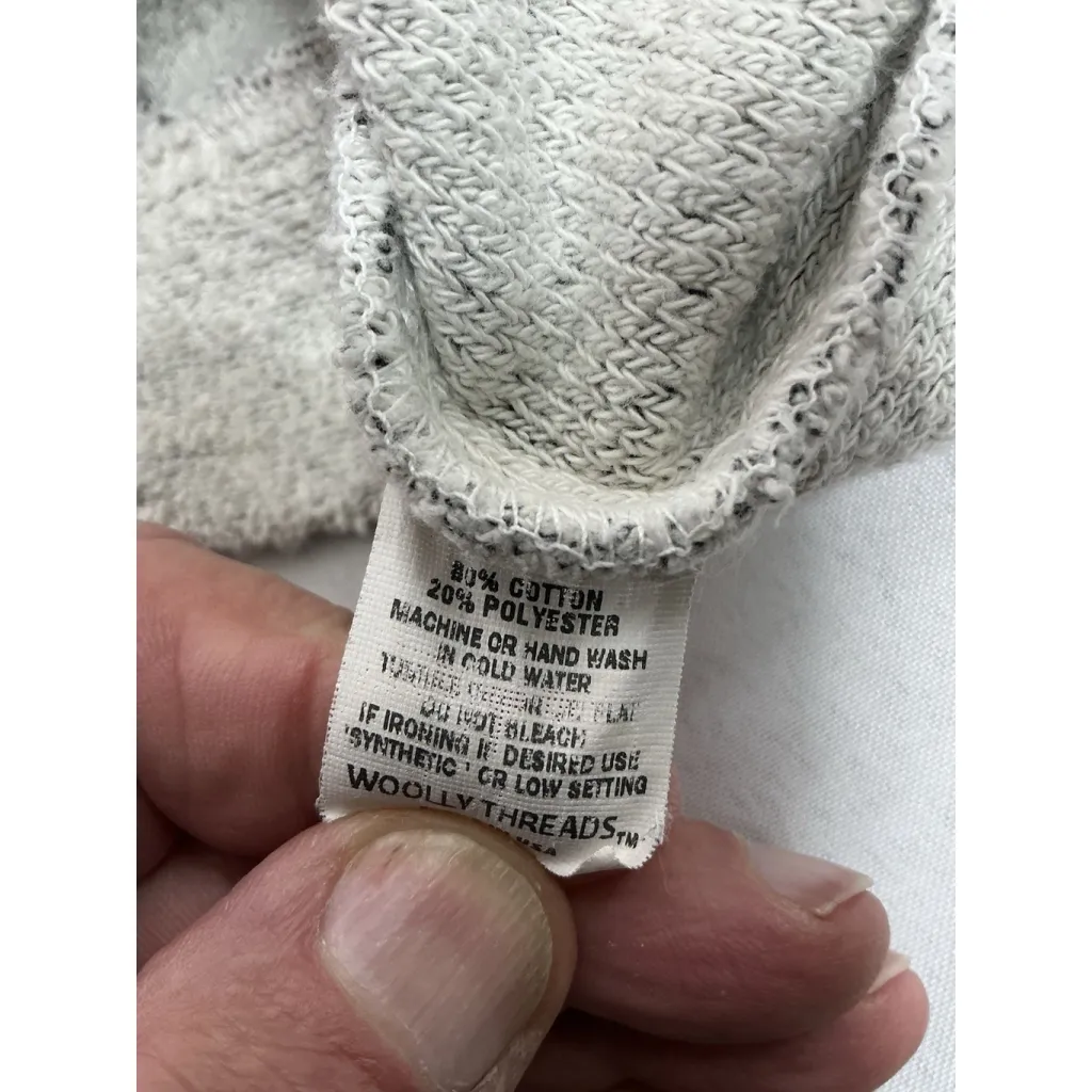 Womans Wooly Threads Long Sleeve Pullover Sweatshirt XS Terry Cloth Mock Neck Gray - Image 4