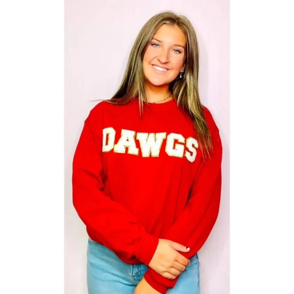 Christmas Georgia Bulldogs Glitter Sweatshirt Unisex Small Red Dawgs Football Size undefined - Image 4