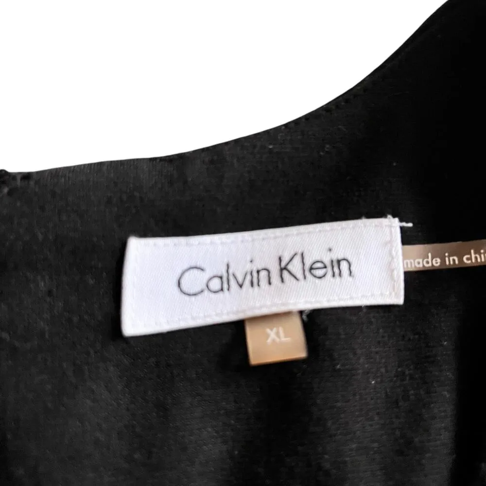 Calvin Klein Black Sleeveless Sequin Embellished Dressy Evening Top Size XL - Image 5