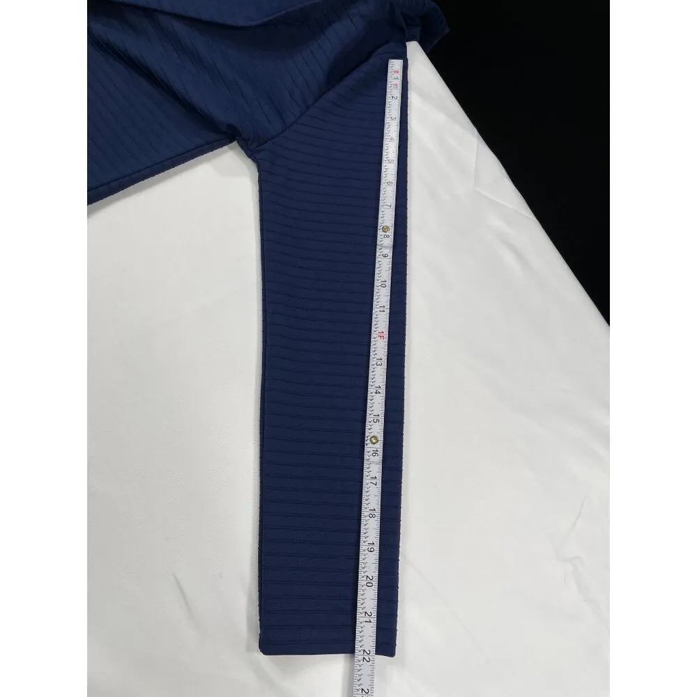 Womens Blue Cowl Neck Ribbed Long Sleeve Dress SKU 7641 Size L Size L - Image 7