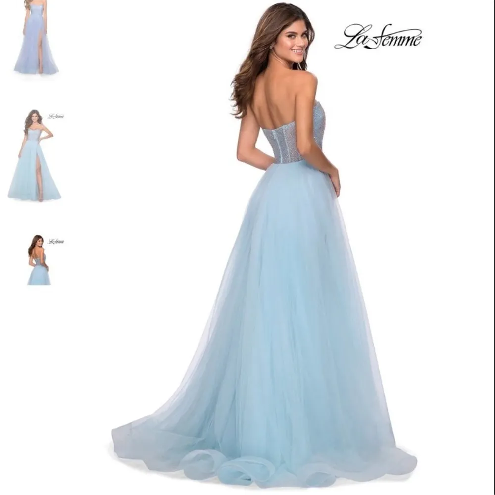 La Femme 28559 Beaded Sweetheart Tulle Ballgown 4 - Image 3