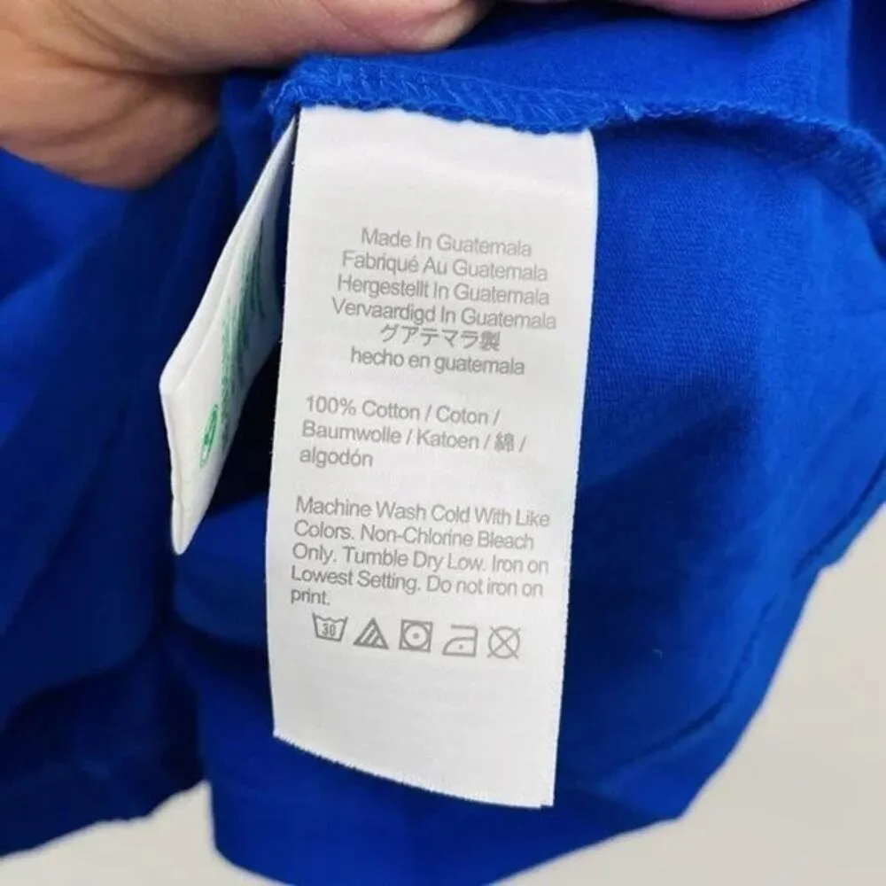 NWT J.Crew Aspen Ski Graphic Short Sleeve Broken In T Shirt XXS Blue White #3006 - Image 9