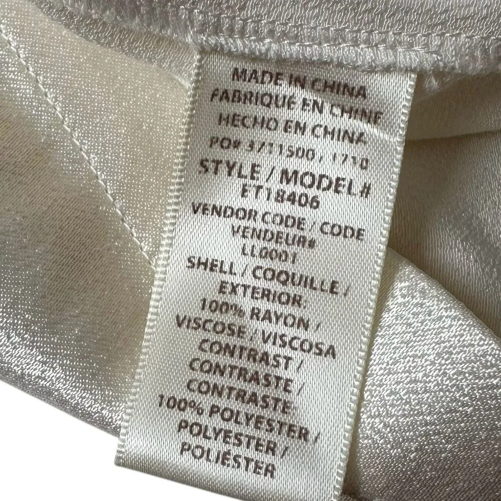 Ella Moss Ivory Basic Blouse Women Top  Size Medium | 68-44 - Image 4