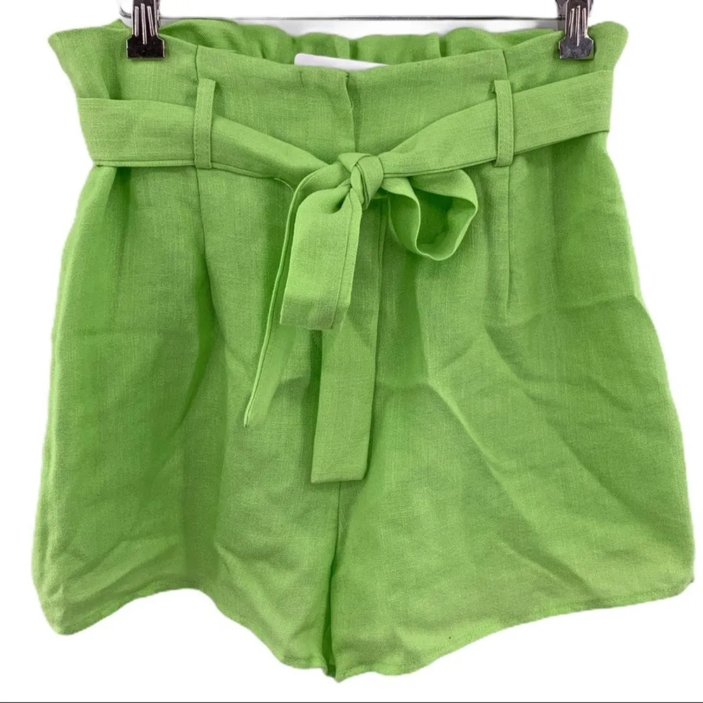 J.O.A. Green paper bag short linen size medium NWT - Image 4
