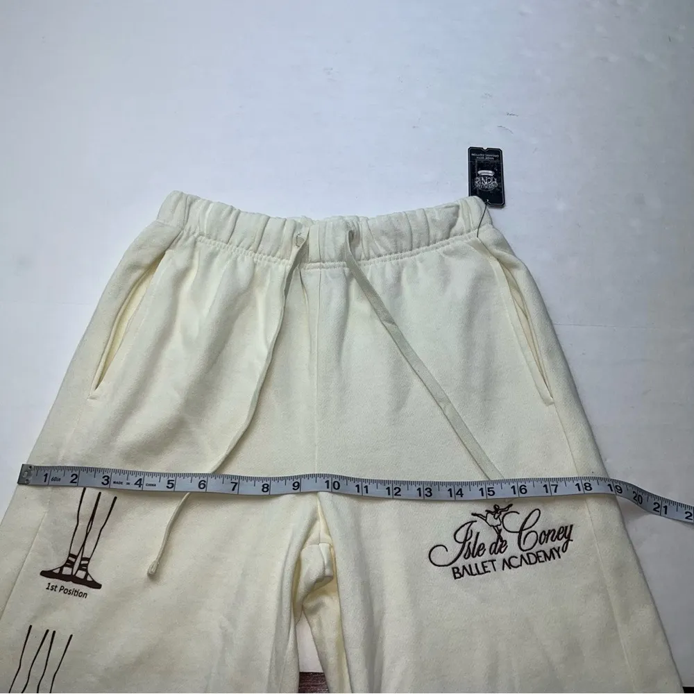 CONEY ISLAND PICNIC Ballet Academy Sweatpant Cream Coconut Milk Jogger Small NEW - Image 13