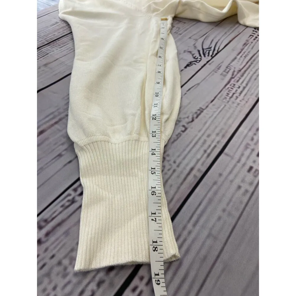 Cato Long Sleeve Sweater Women Plus 22/24W Ivory Boat Neck Rayon Nylon Stretch - Image 8