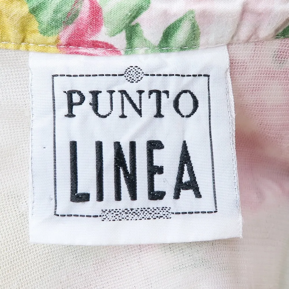 Vintage 80s Punto Linea Plaid and Floral Pencil Mini Skirt Size M - Image 5