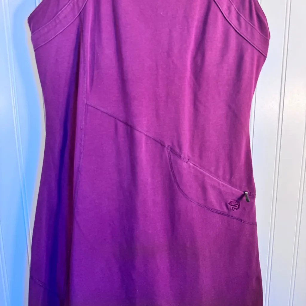 Mountain Hardwear Organic Cotton Sleeveless Purple Women's Dress Size Medium - Image 3