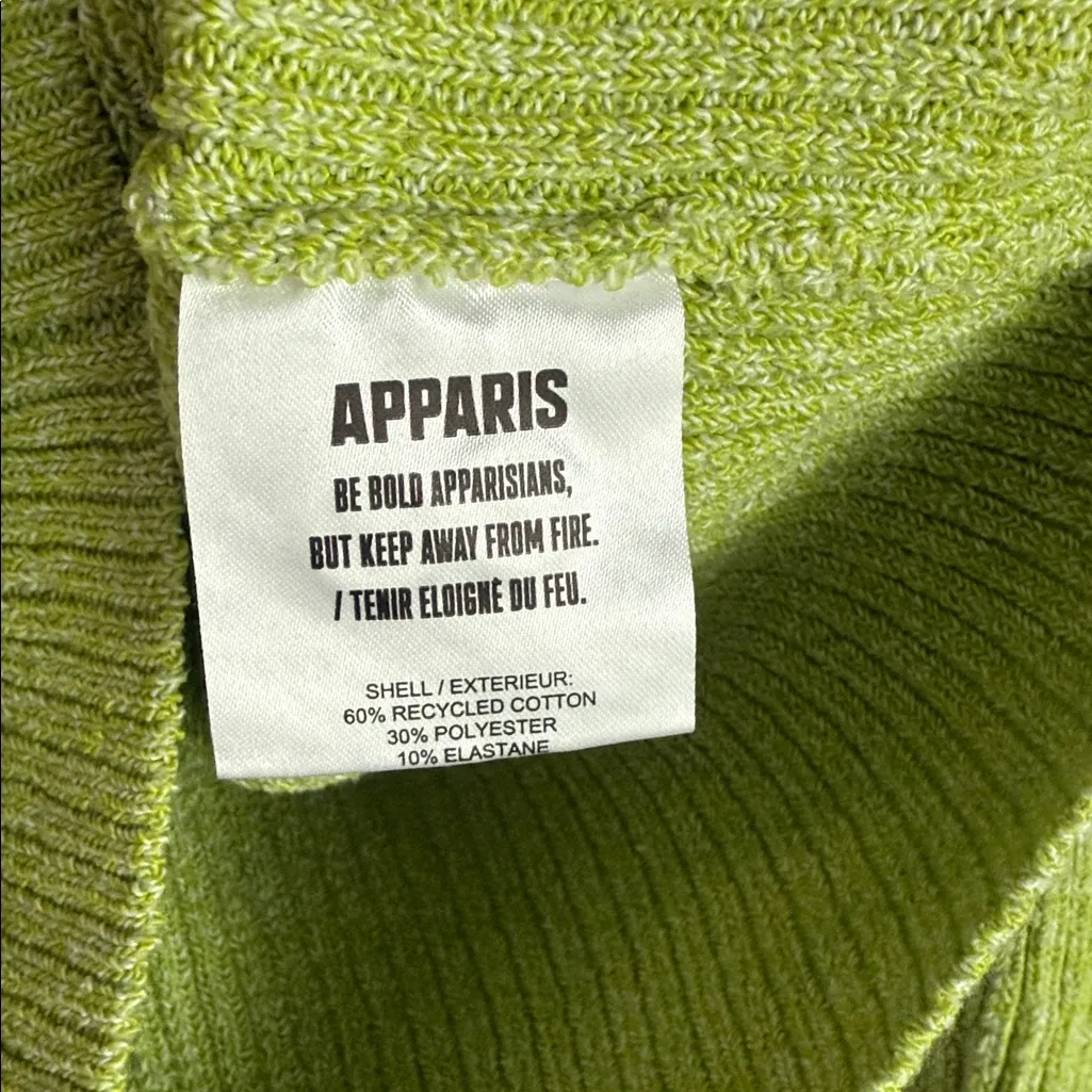 Apparis Brittney Ribbed Cardigan Green Size M - Image 10