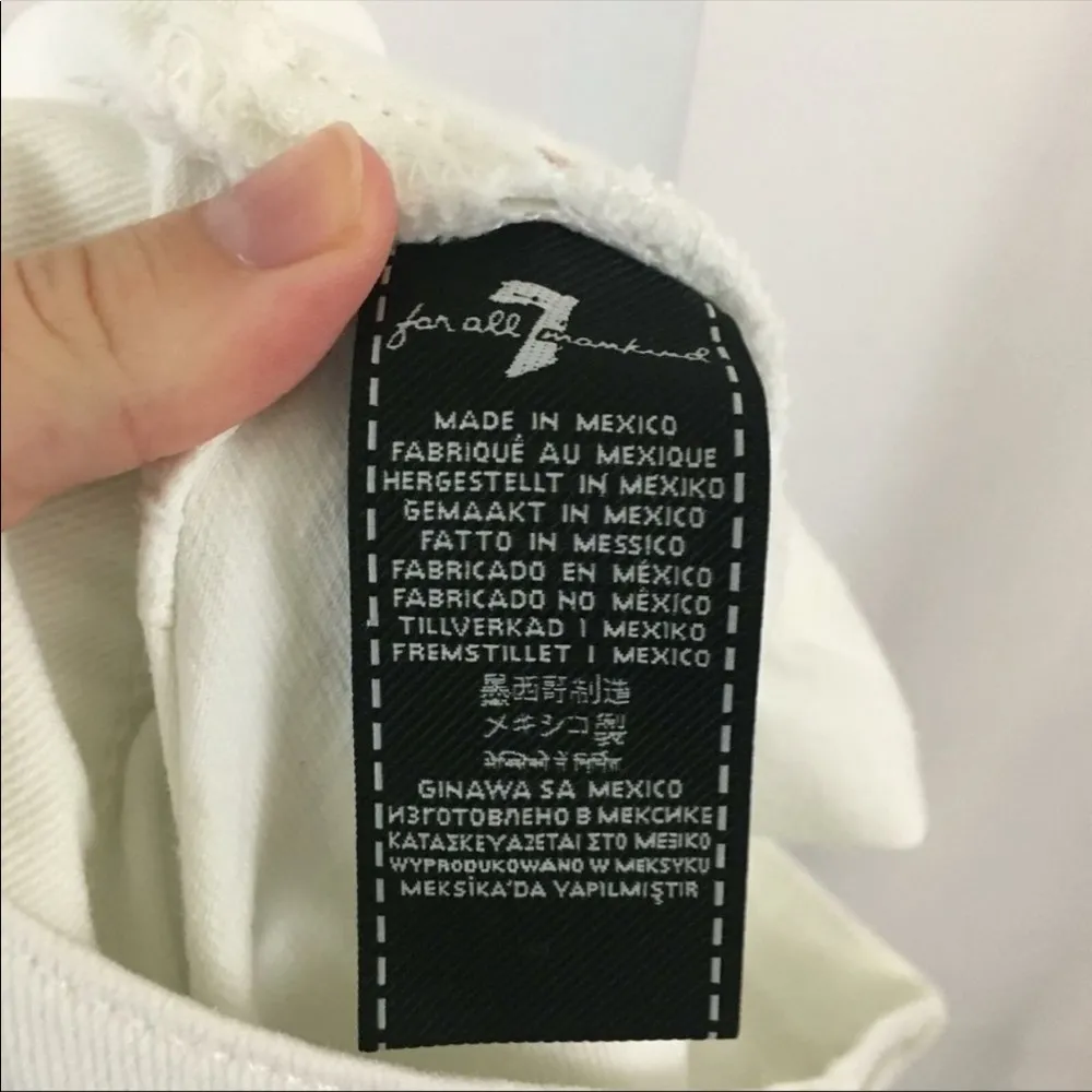 7 for all man kind white Denim Mini skirt 🆕 Size 28 - Image 7