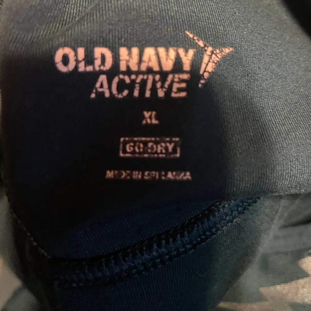 Old Navy Active Turquoise Flash Lightning Bolt Mesh Sports Bra Sz XL Criss Cross - Image 2