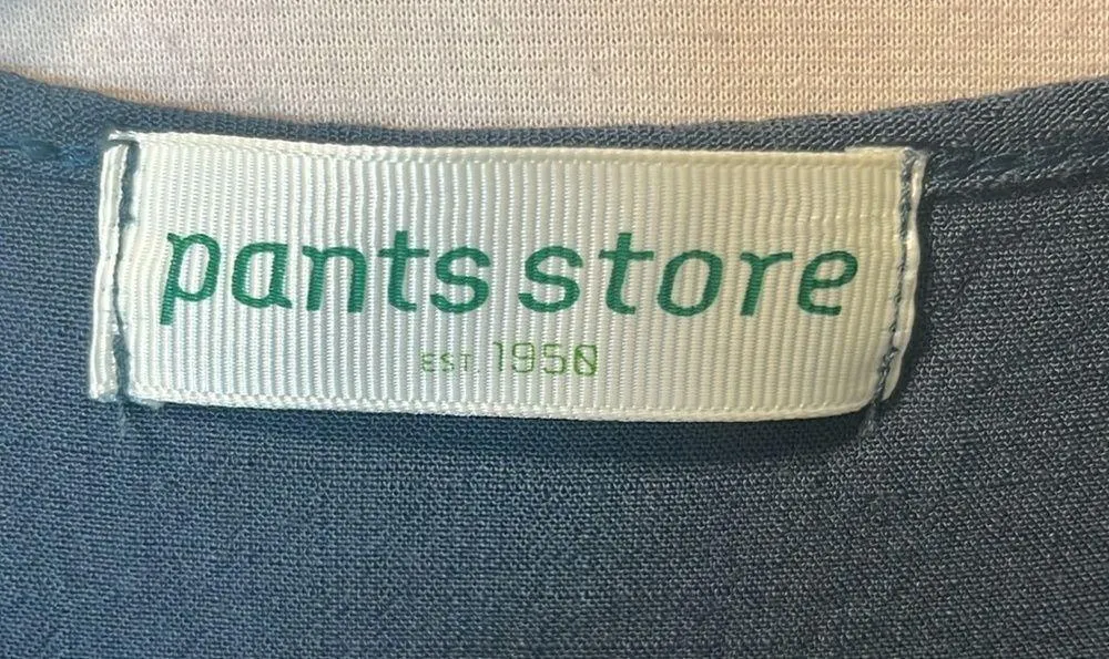 Pants Store Short Sleeve Blue Flowy Top - Image 3