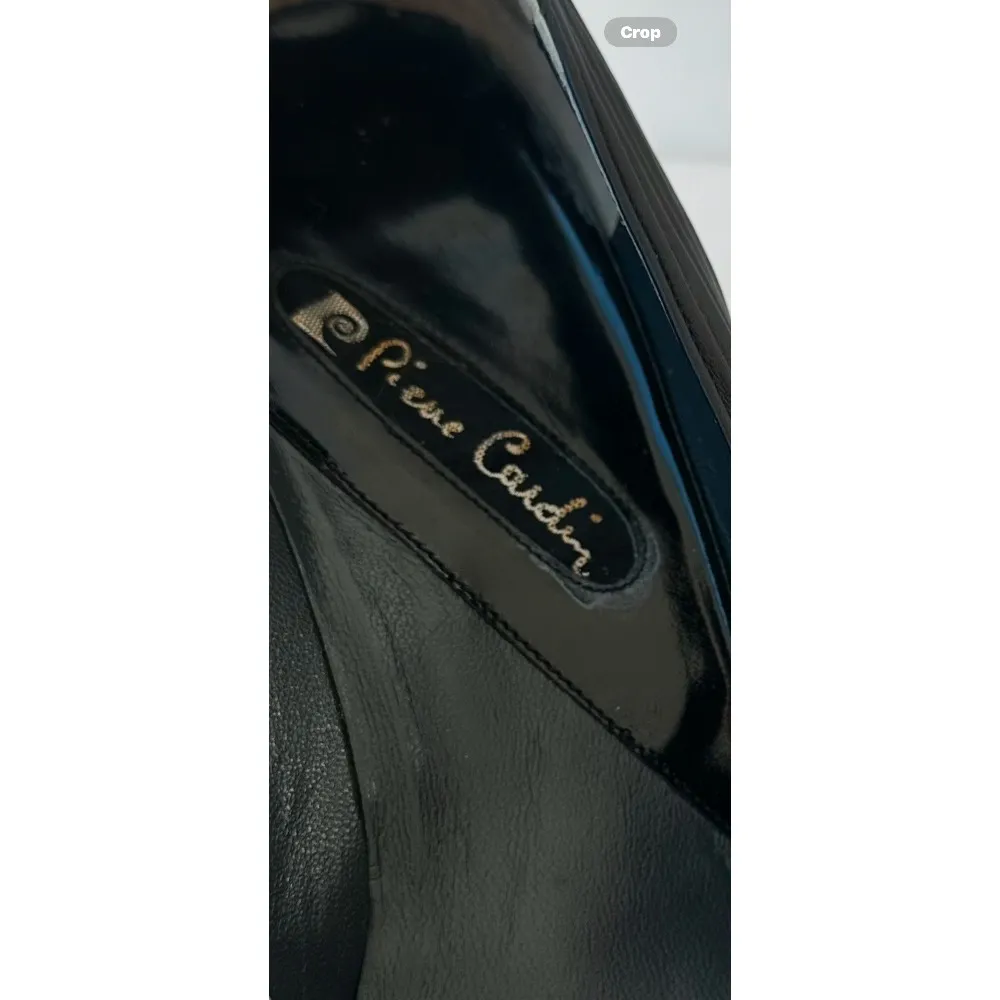 Pierre Cardin Vintage Black Patent‎ Leather Heels Party Career Pumps Size 6.5 - Image 10