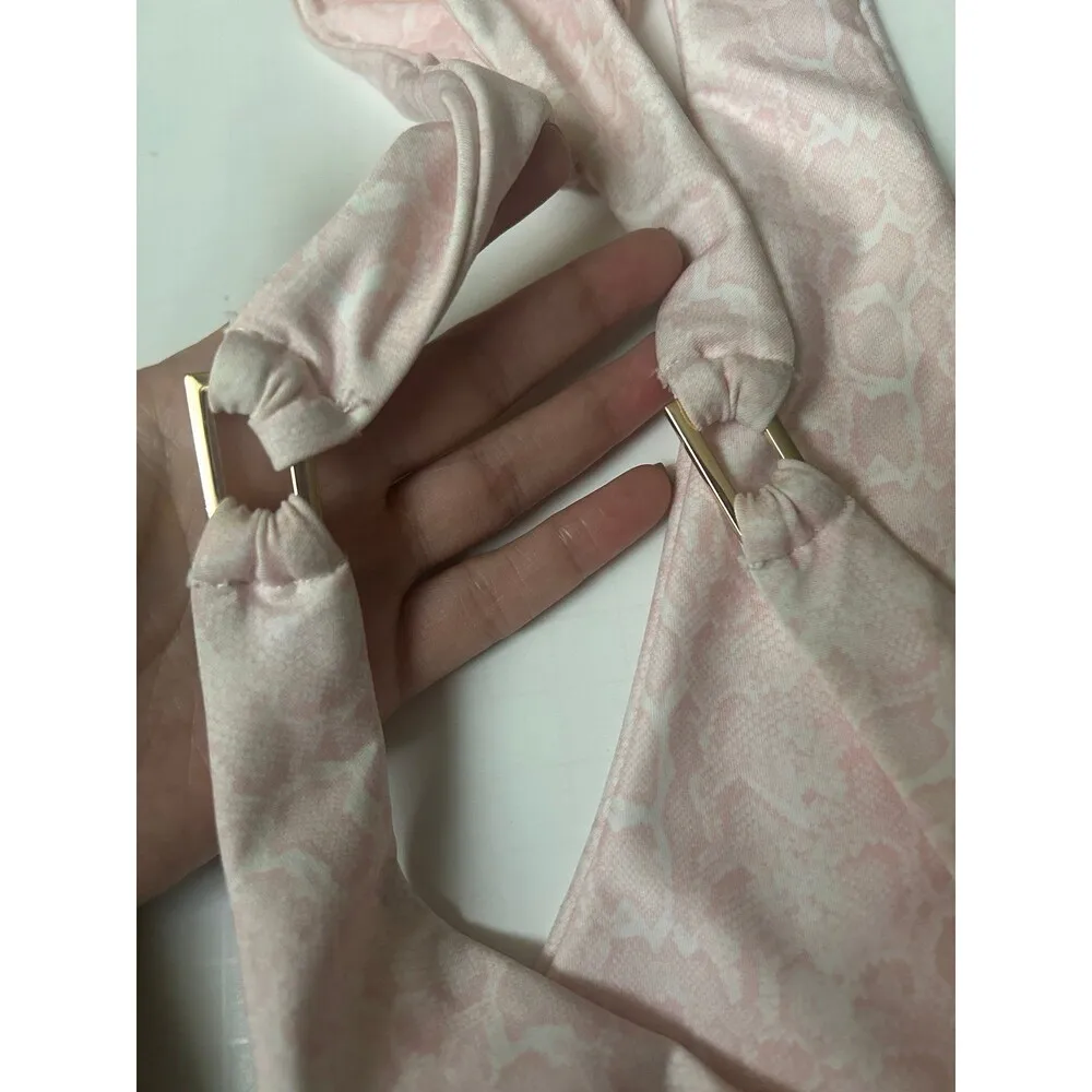 LAHANA SWIM Gigi Bikini Bottom XL Pink Snake Print - Image 5