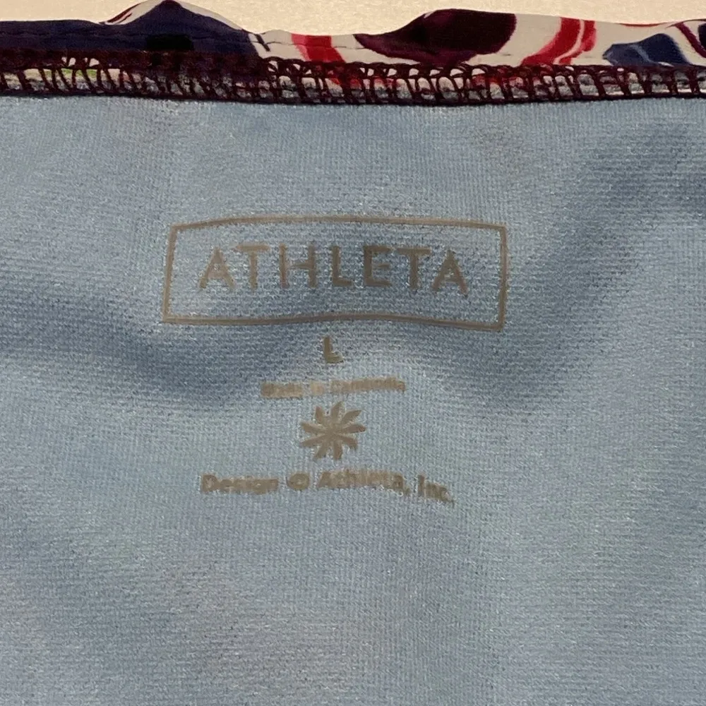 Paisley SWIMSUIT bikini bottoms fold down waist ruched sides size large - Image 3