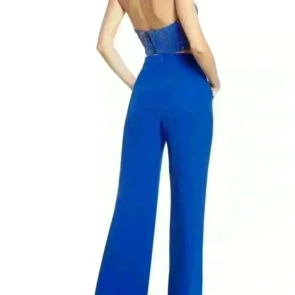 Dress the‎ Population Ashton Pants Set Electric Blue size L NWT - Image 2