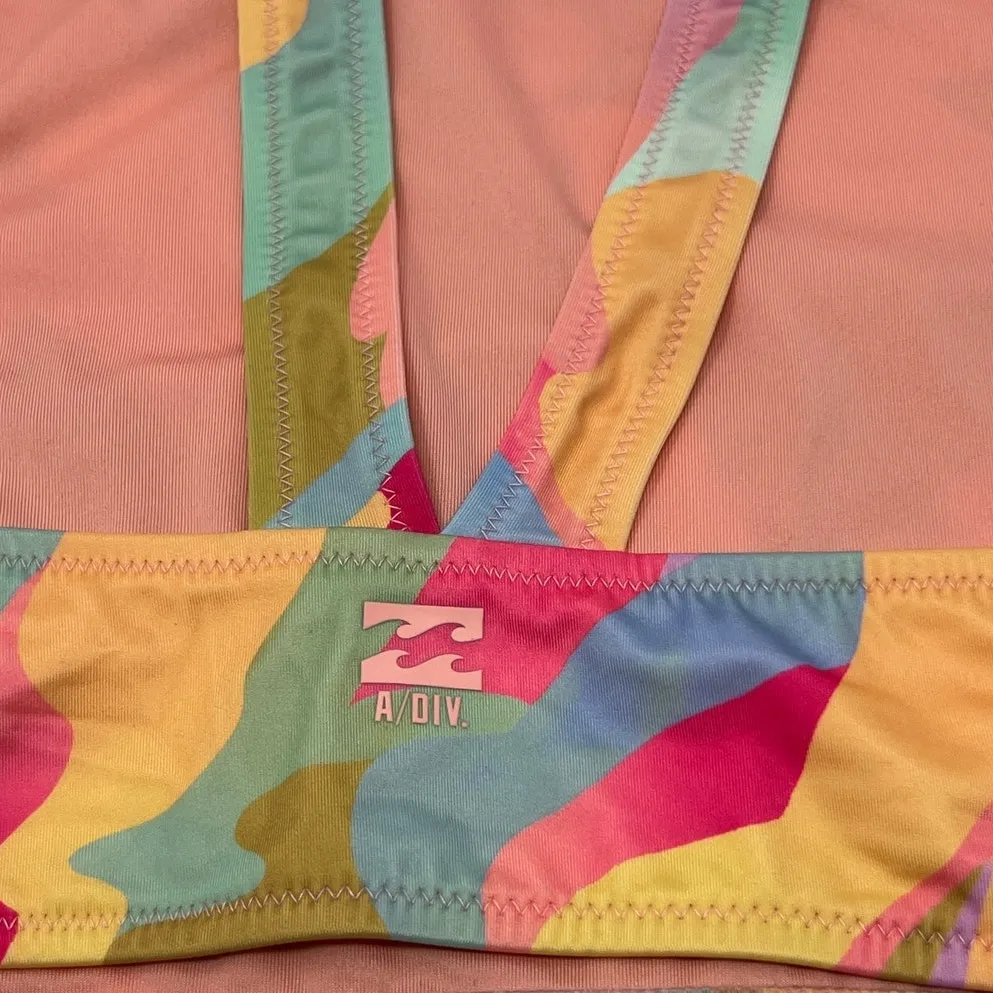 Billabong  High Neck Floral Print Bikini Top Size XL - Image 5