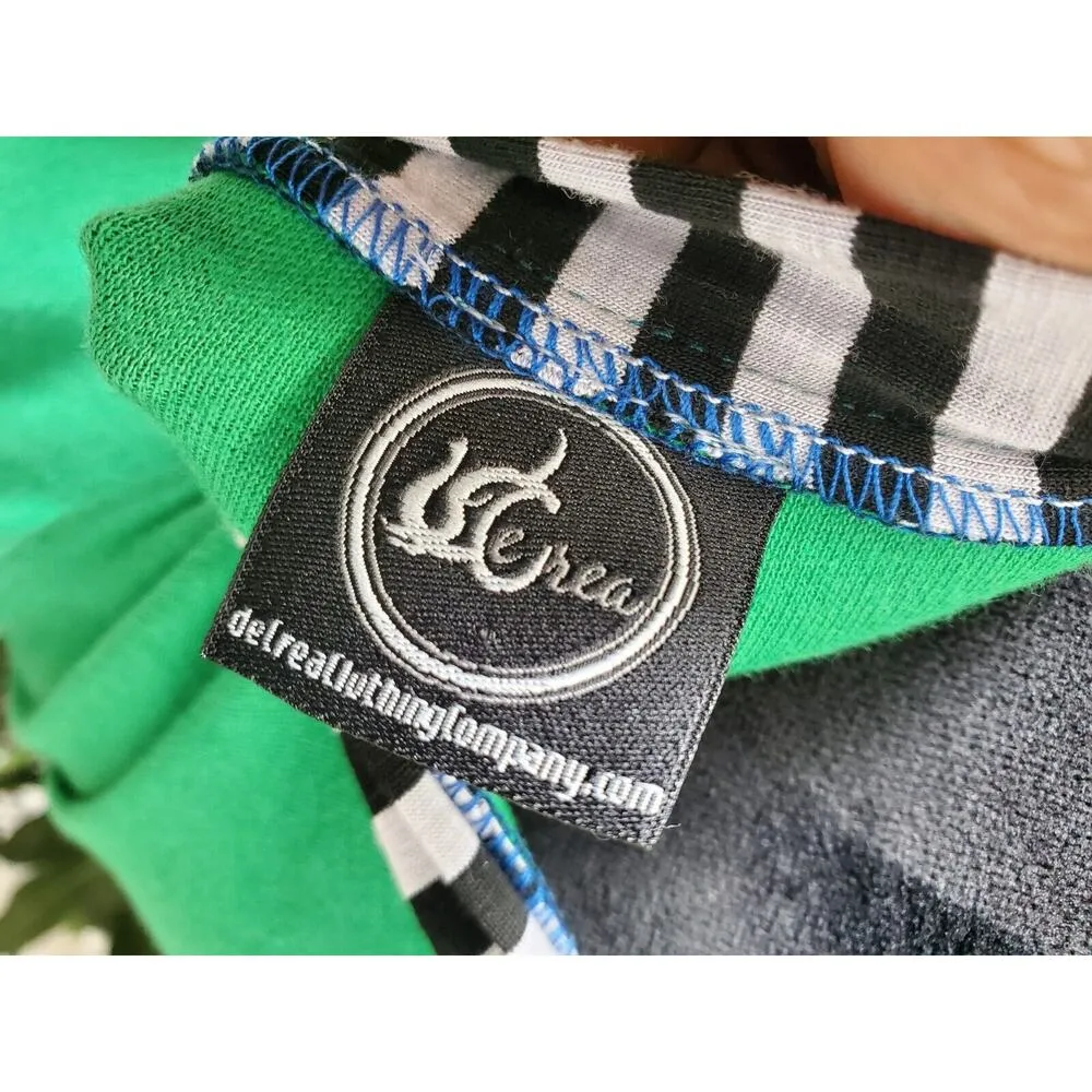 DelreaClothing Women Multicolor Boat Neck Short Sleeve Casual Knee Length Dress Size L - Image 9