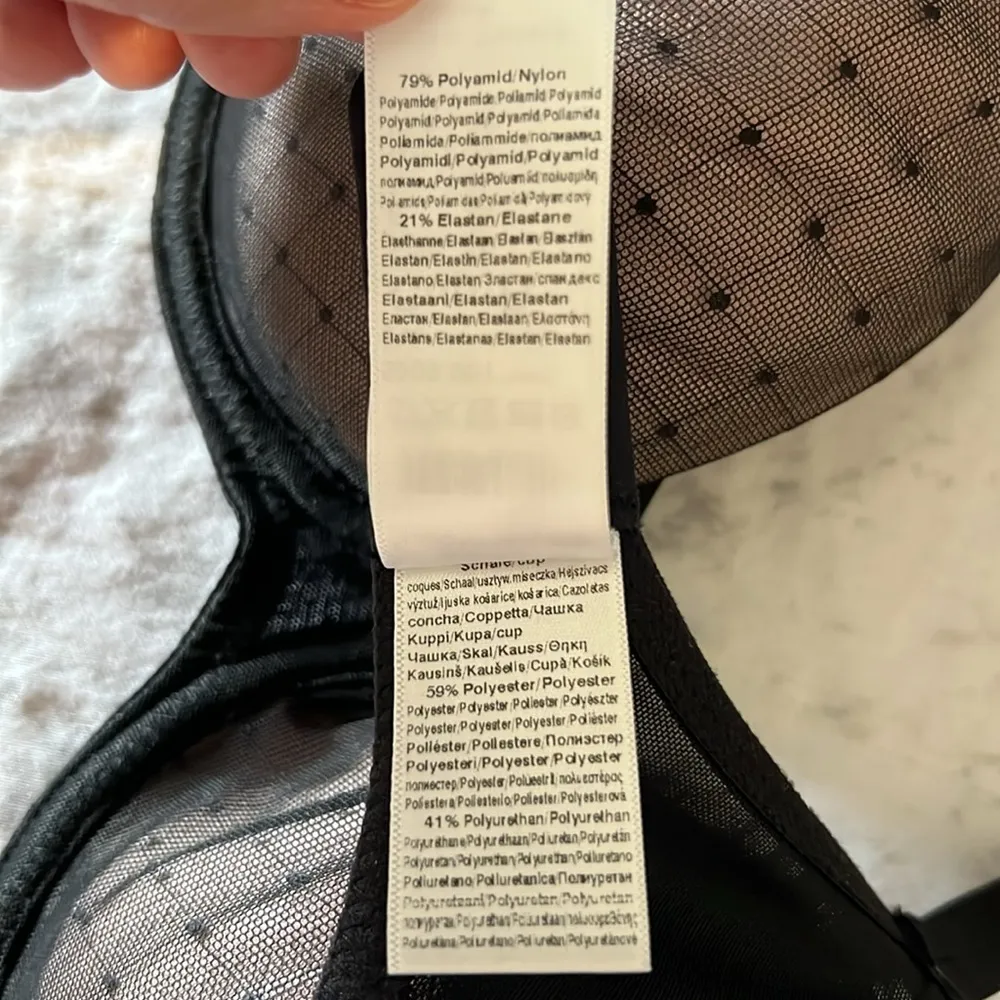 Rosa Faia Eve Black Lace Padded Bra Q11 Size undefined - Image 6