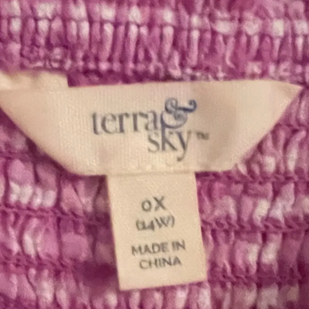 Terra & Sky Ruffle Gingham Smocked Dress 0x - Image 3