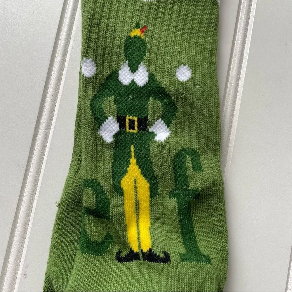 Blood donation Elf Movie Crew Socks Green Size OSFM Unisex - Image 3