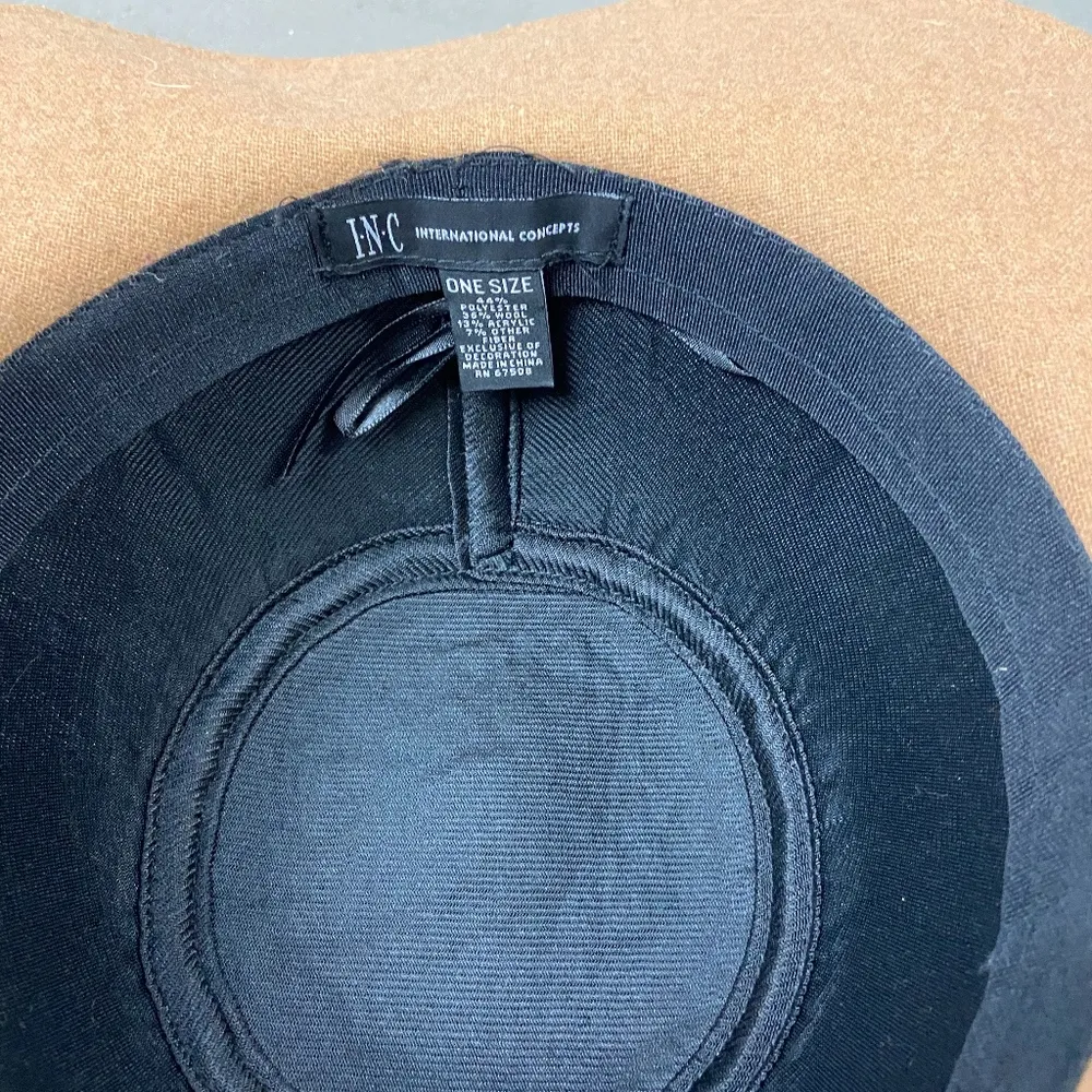 INC Tan Floppy Sun Hat with Brown Braided Detail - Image 3