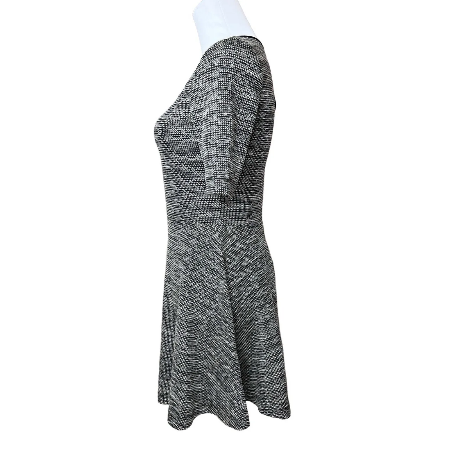 H&M Divided Marled Gray Knit Skate Dress 6 Casual‎ Business Above The Knee - Image 3
