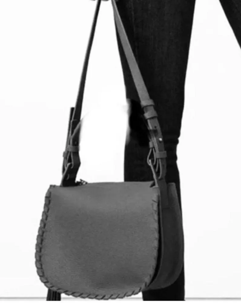 All Saints Mori Lea Pebbled Leather Crossbody
Hobo Bag-Storm Gray - Image 8