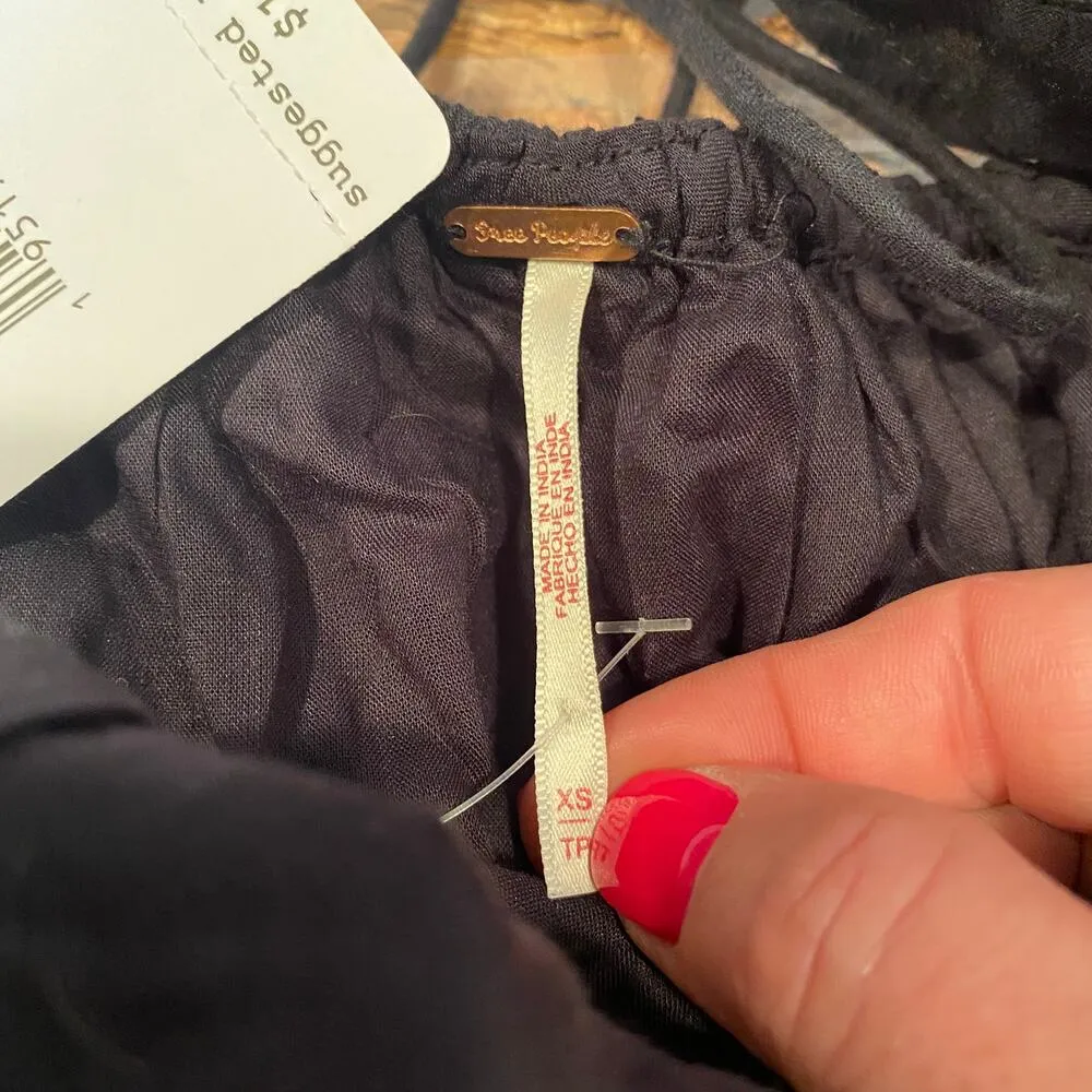 Free People Hailey Scoop Neck Cap Sleeve Mini Swing Dress New with tags Size XS - Image 9