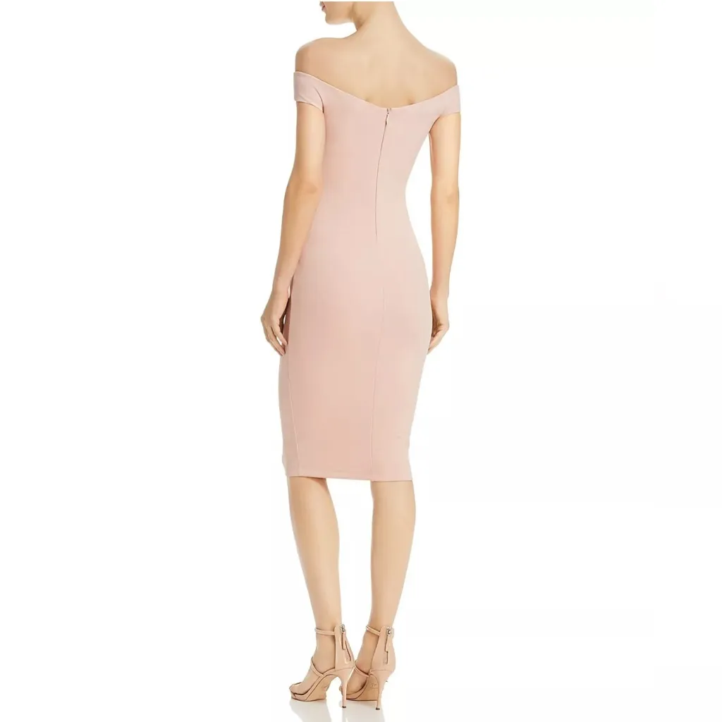 NWT Nookie Elena Midi Off the Shoulder Midi Dress in Blush Sz XS‎ - Image 3