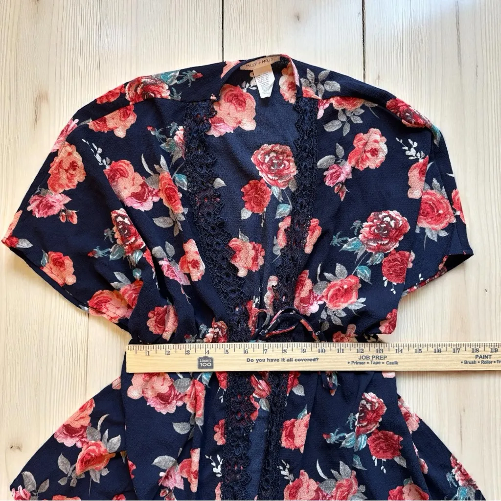 🌺 MILEY + MOLLY Navy Floral Kimono Tie - Image 7